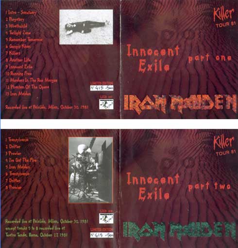 Front cover of Iron Maiden - Innocent Exile