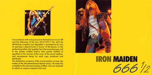 Front cover of Iron Maiden - 666 1/2