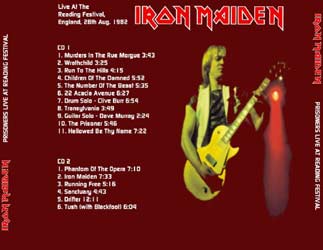 Back cover of Iron Maiden - Prisoners Live At Reading Festival