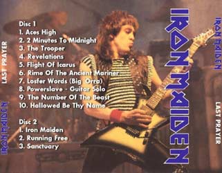 Back cover of Iron Maiden - Last Prayer