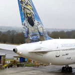 The Iron Maiden plane when pictured from behind