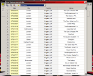 Screenshot of Bootlegs Manager 0.12 showing the inbuilt list of Iron Maiden 
concert dates